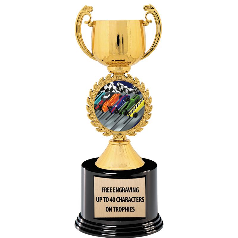 8.75" CHAPLET CUP GLD W/ RND B