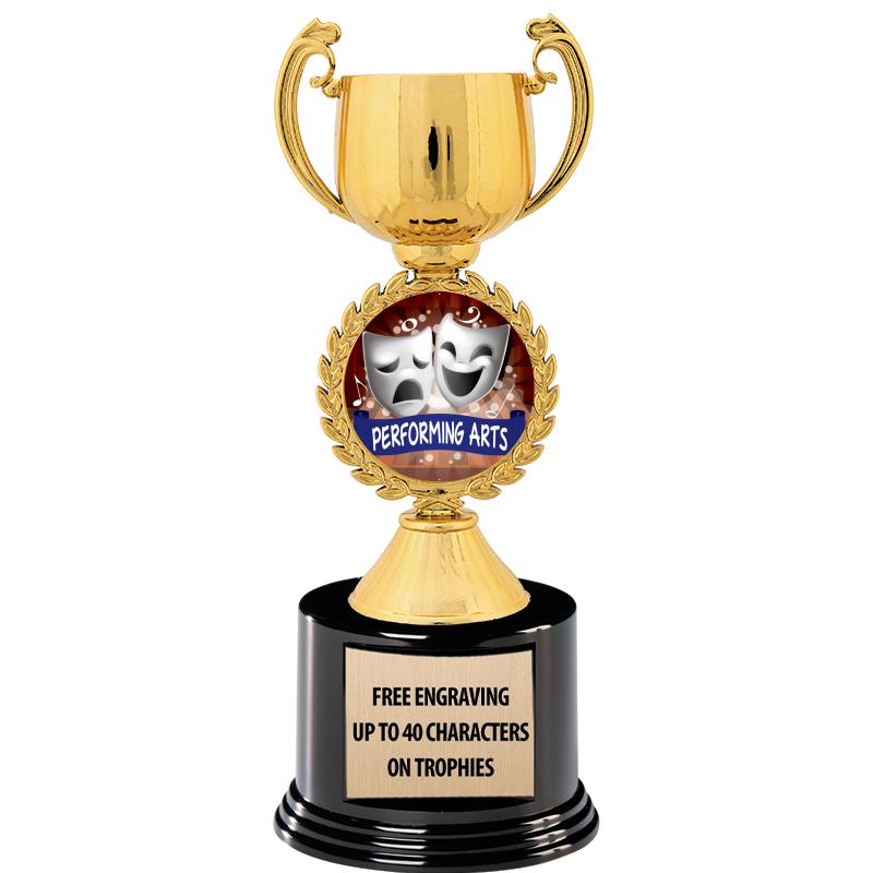 8.75" CHAPLET CUP GLD W/ RND B