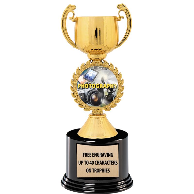 8.75" CHAPLET CUP GLD W/ RND B