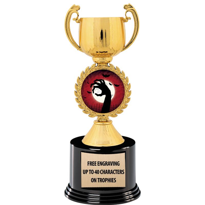 8.75" CHAPLET CUP GLD W/ RND B