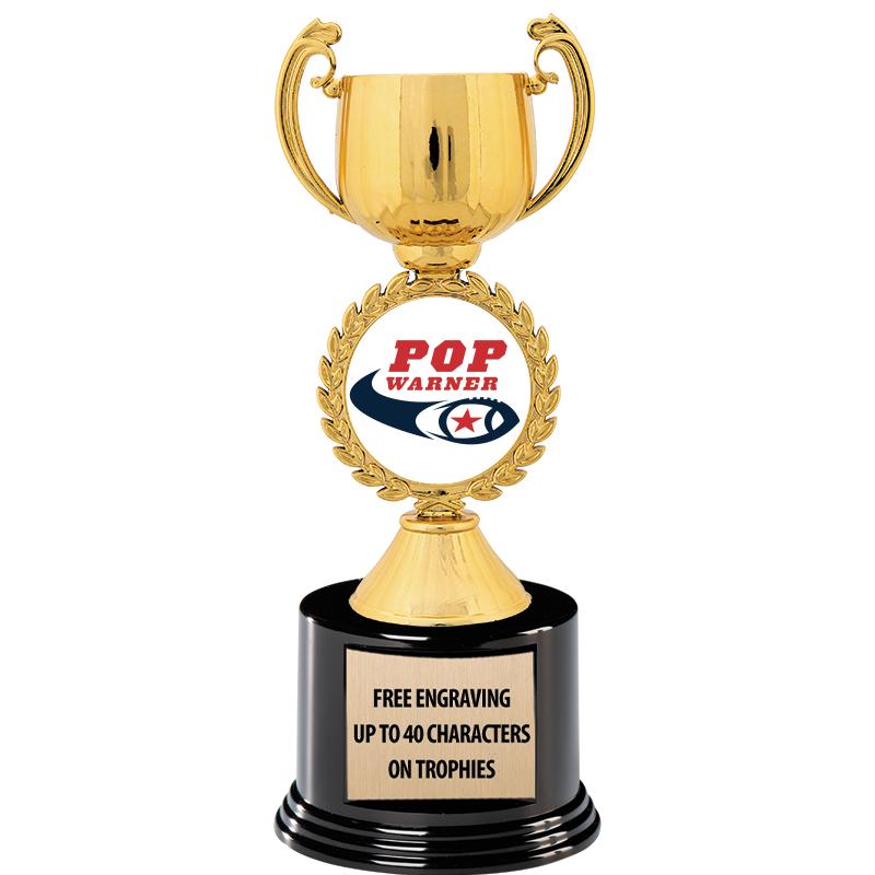 8.75" CHAPLET CUP GLD W/ RND B