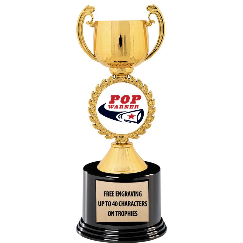 8.75" CHAPLET CUP GLD W/ RND B