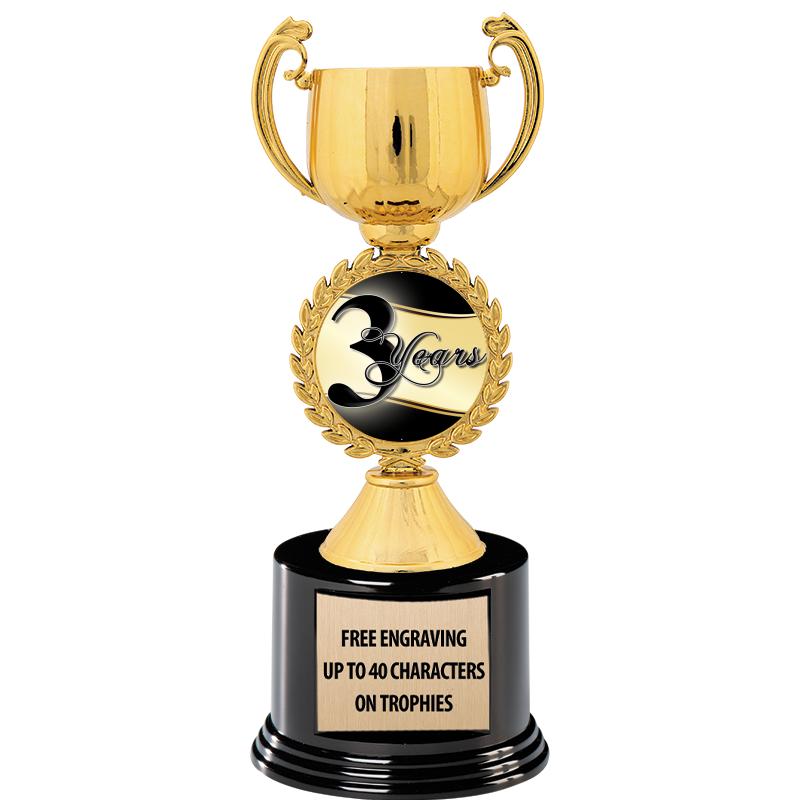 8.75" CHAPLET CUP GLD W/ RND B