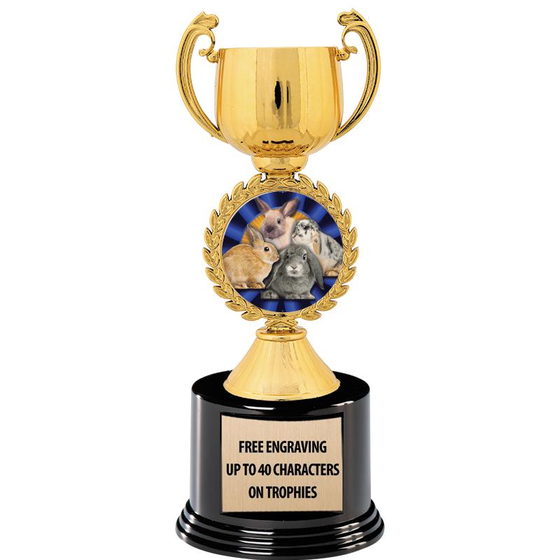 8.75" CHAPLET CUP GLD W/ RND B