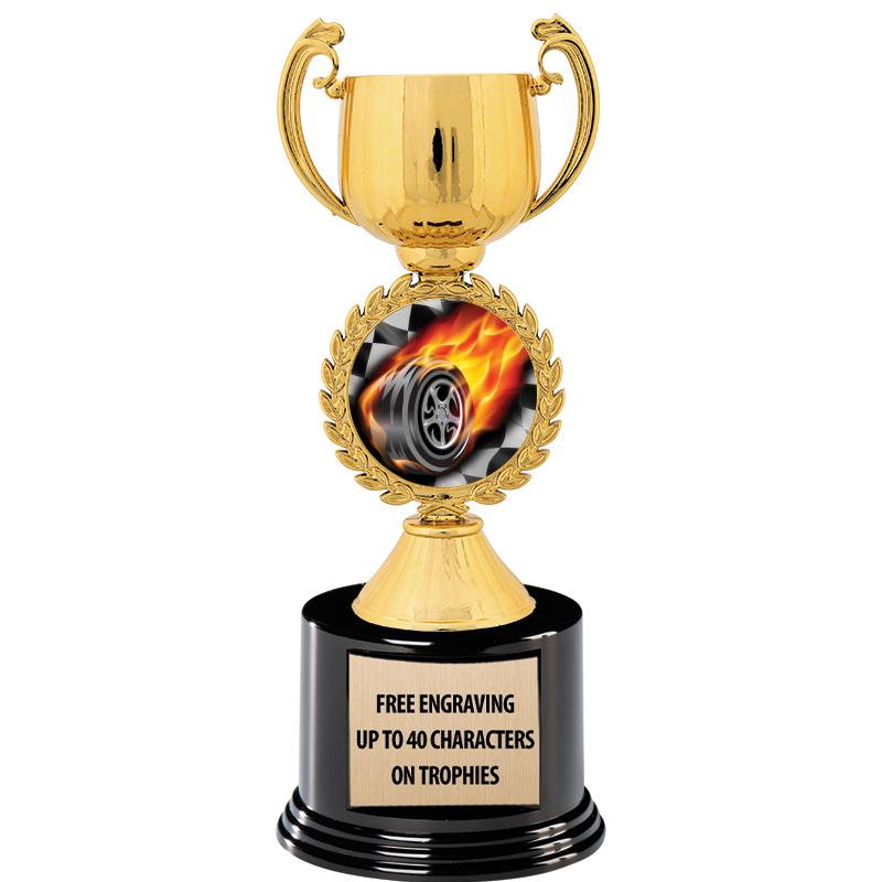 8.75" CHAPLET CUP GLD W/ RND B