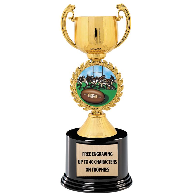 8.75" CHAPLET CUP GLD W/ RND B