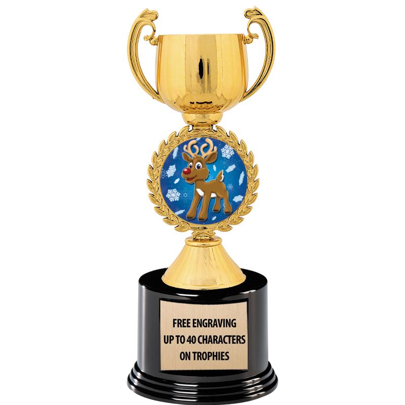 8.75" CHAPLET CUP GLD W/ RND B