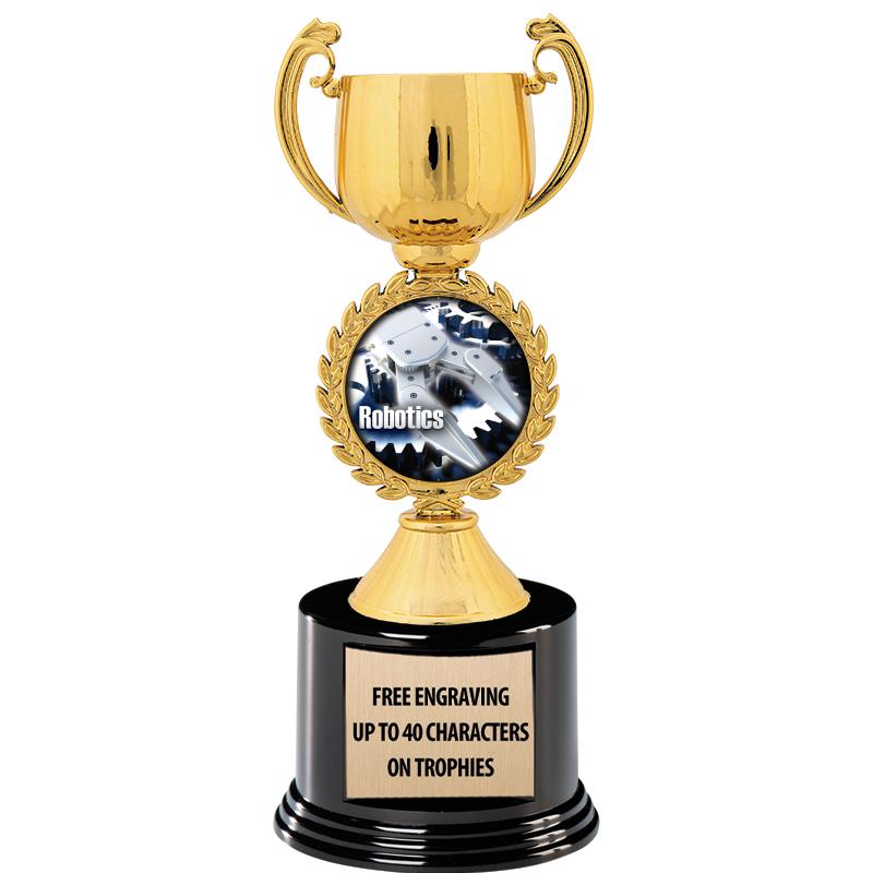 8.75" CHAPLET CUP GLD W/ RND B