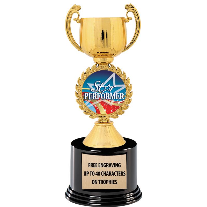 8.75" CHAPLET CUP GLD W/ RND B