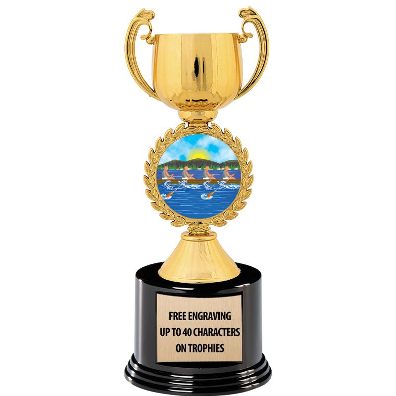 8.75" CHAPLET CUP GLD W/ RND B