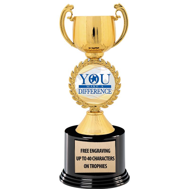 8.75" CHAPLET CUP GLD W/ RND B