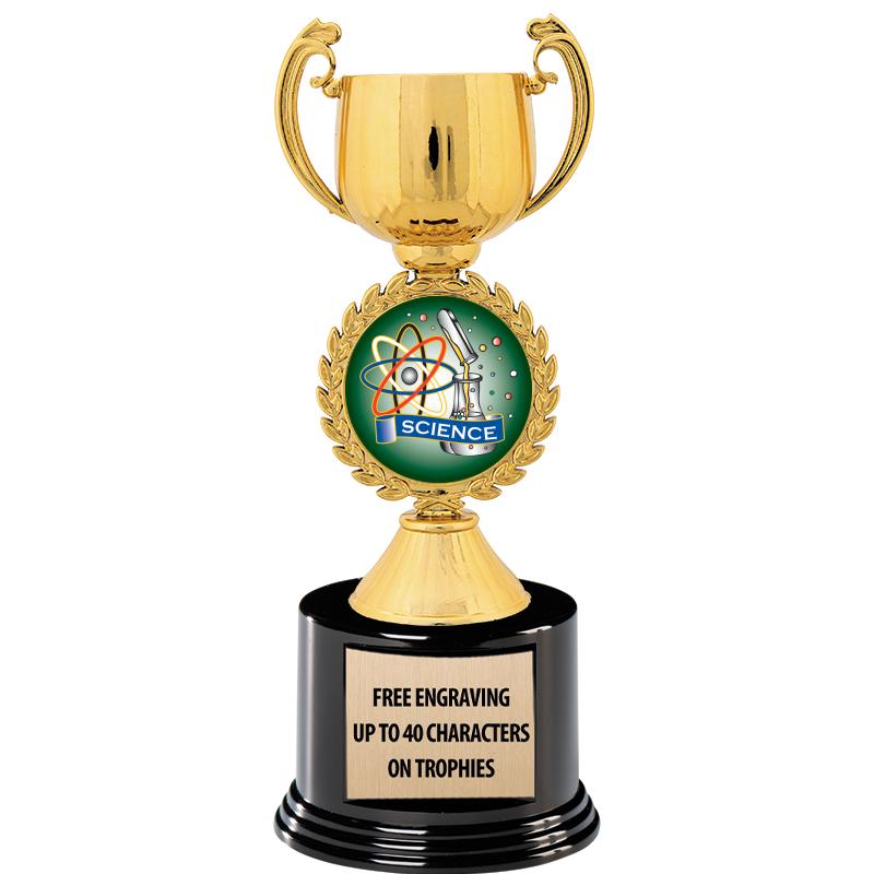 8.75" CHAPLET CUP GLD W/ RND B