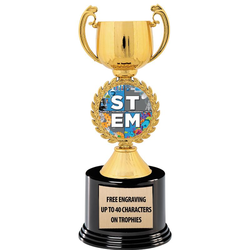 8.75" CHAPLET CUP GLD W/ RND B