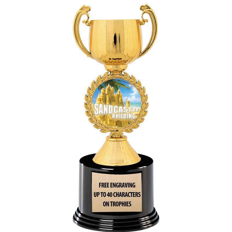 8.75" CHAPLET CUP GLD W/ RND B