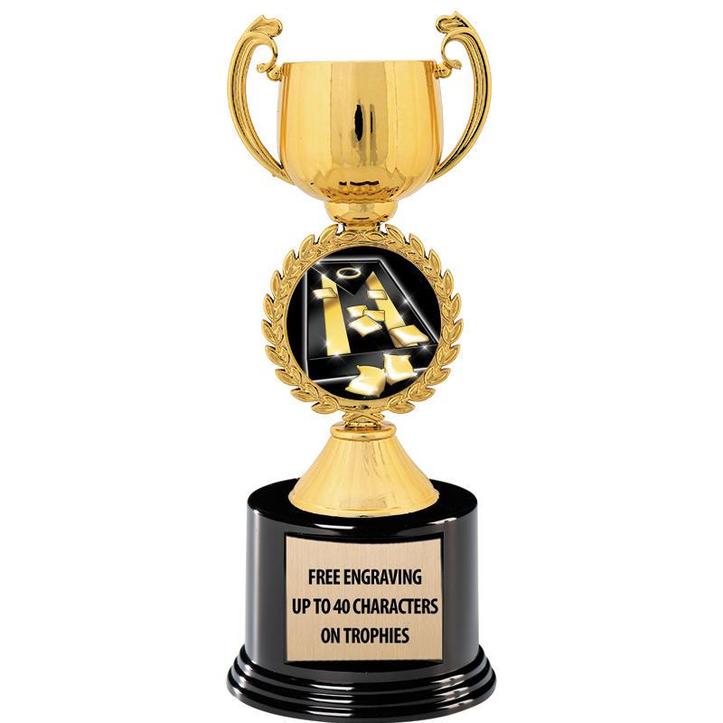 8.75" CHAPLET CUP GLD W/ RND B