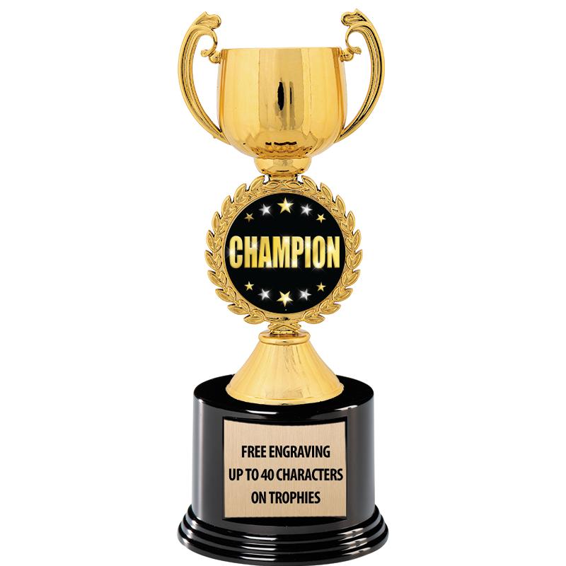 8.75" CHAPLET CUP GLD W/ RND B