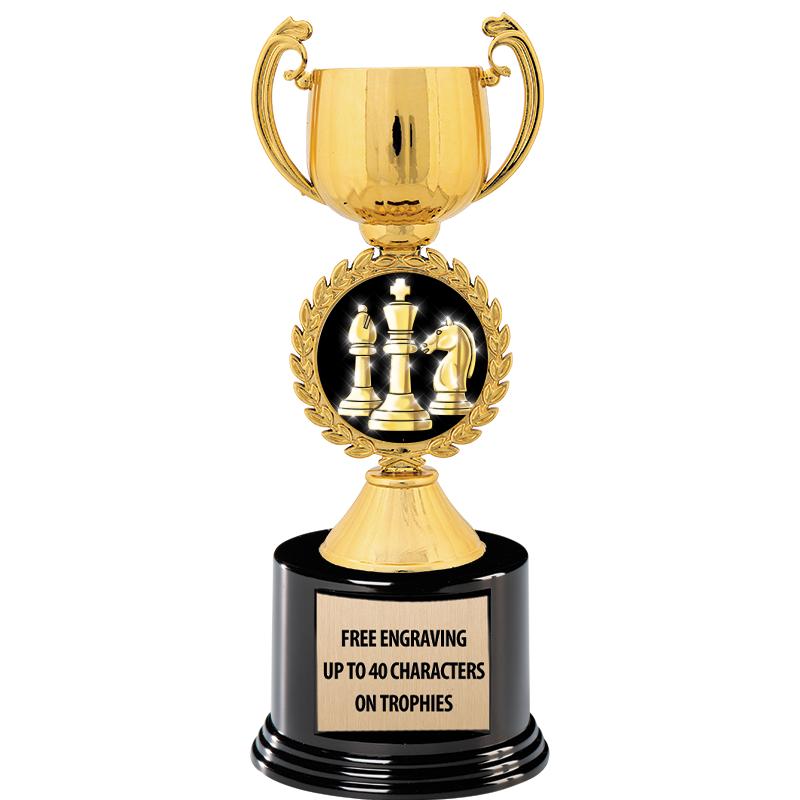 8.75" CHAPLET CUP GLD W/ RND B