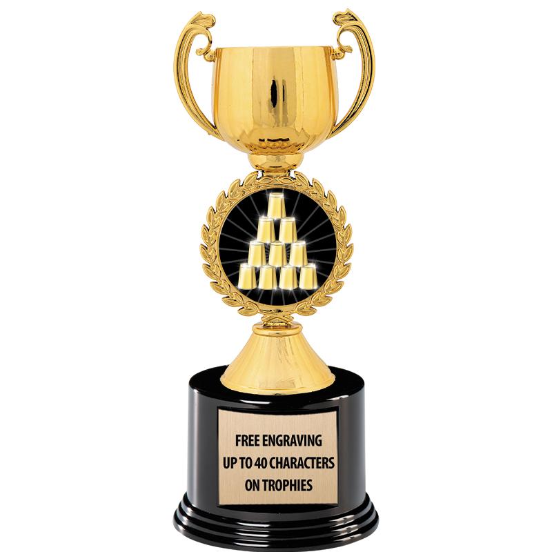 8.75" CHAPLET CUP GLD W/ RND B