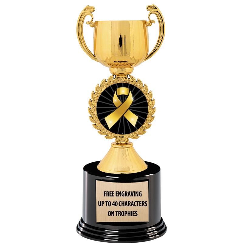 8.75" CHAPLET CUP GLD W/ RND B