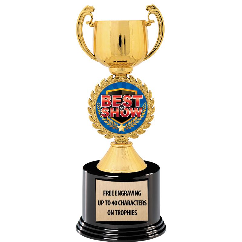 8.75" CHAPLET CUP GLD W/ RND B