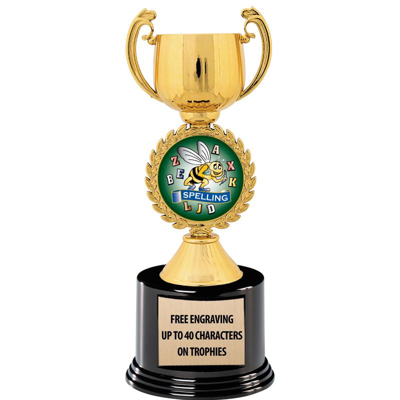 8.75" CHAPLET CUP GLD W/ RND B