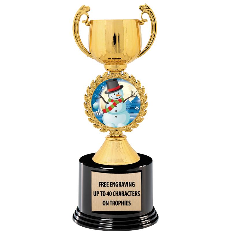 8.75" CHAPLET CUP GLD W/ RND B