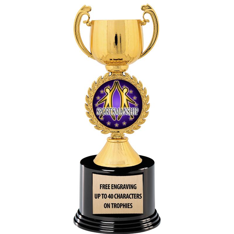 8.75" CHAPLET CUP GLD W/ RND B