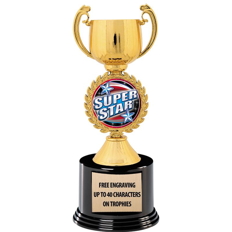 8.75" CHAPLET CUP GLD W/ RND B