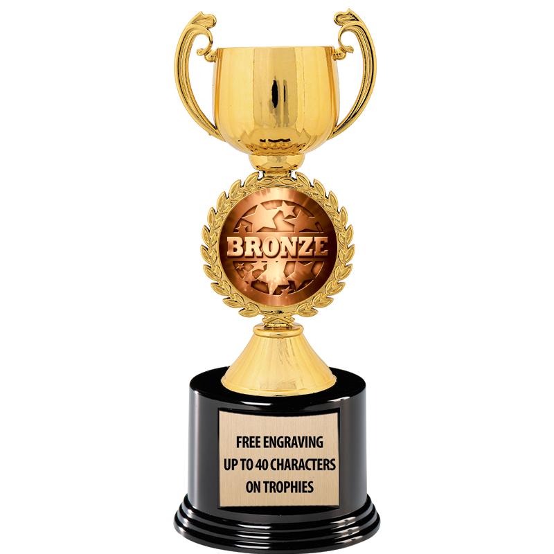 8.75" CHAPLET CUP GLD W/ RND B