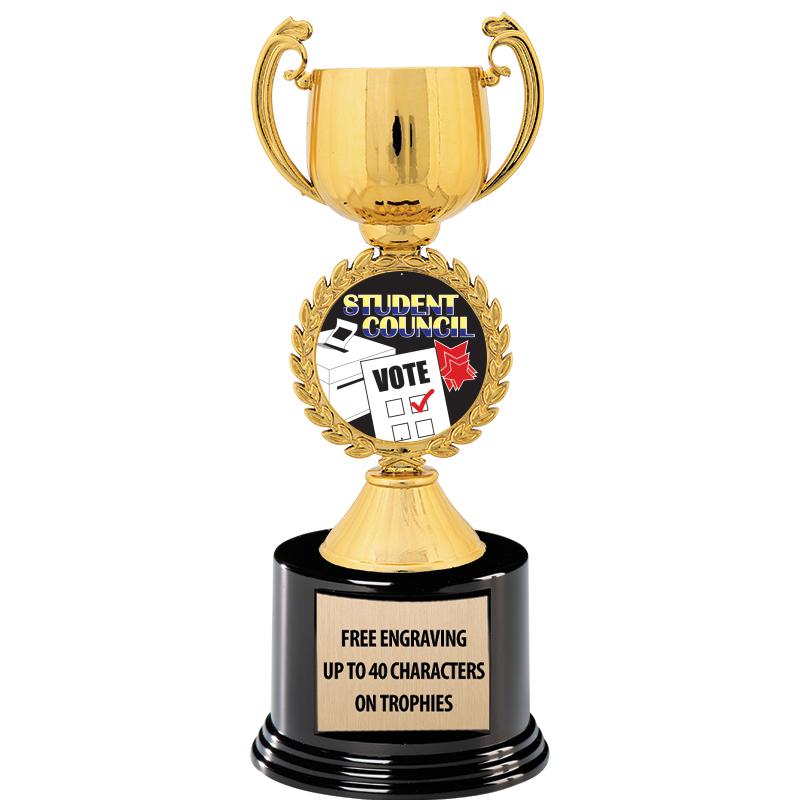 8.75" CHAPLET CUP GLD W/ RND B