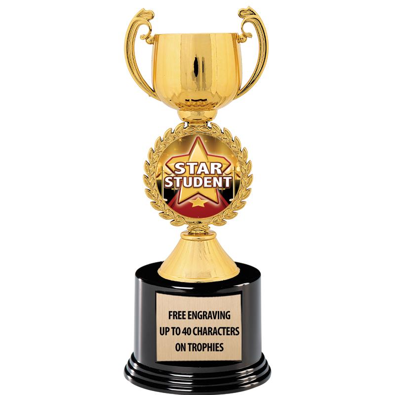 8.75" CHAPLET CUP GLD W/ RND B