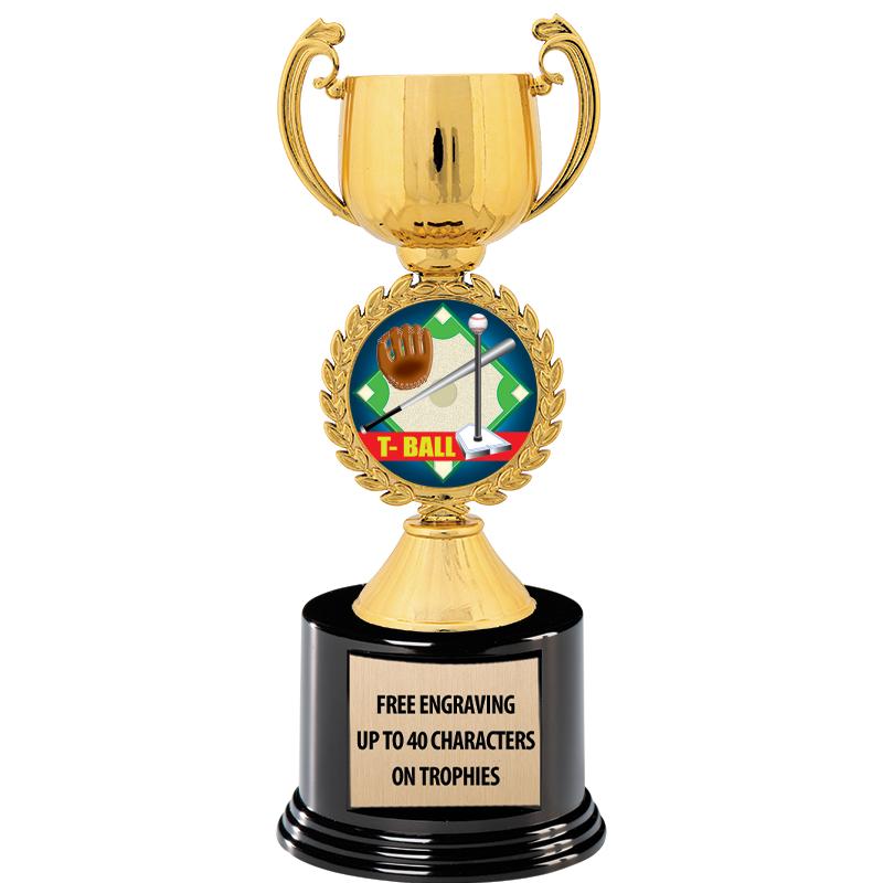 8.75" CHAPLET CUP GLD W/ RND B