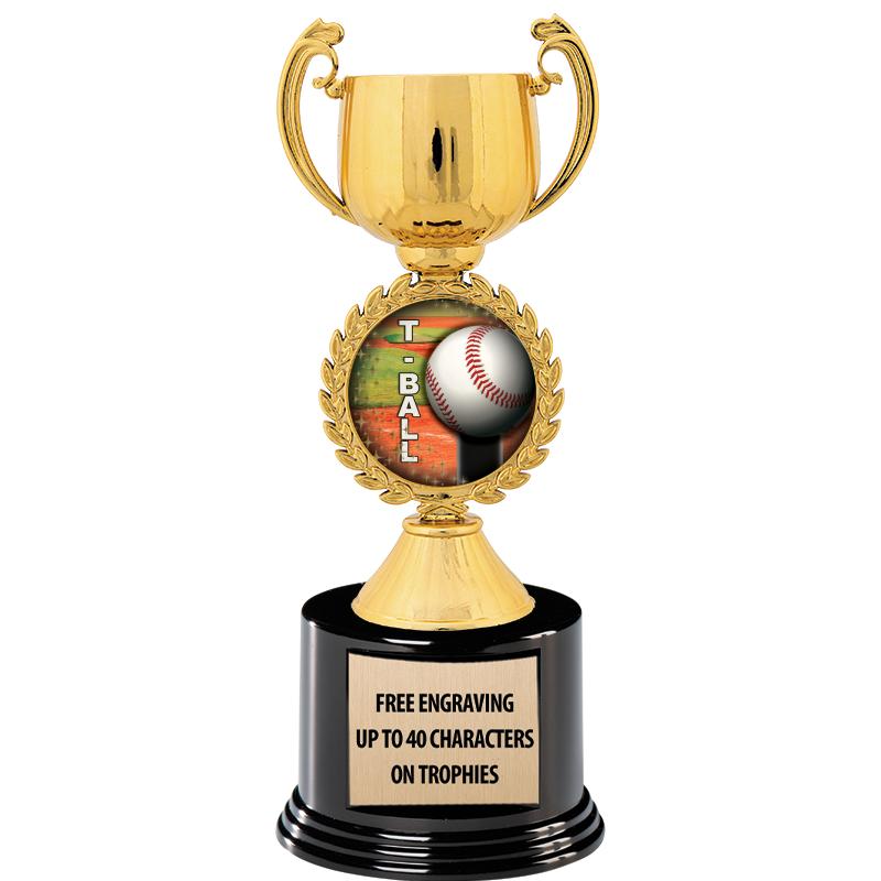 8.75" CHAPLET CUP GLD W/ RND B