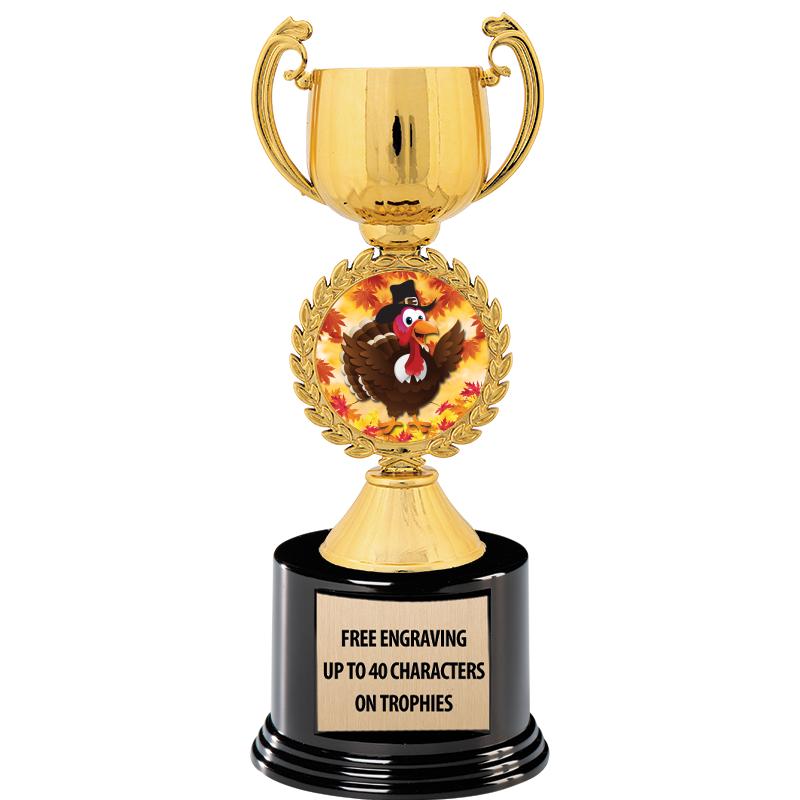 8.75" CHAPLET CUP GLD W/ RND B