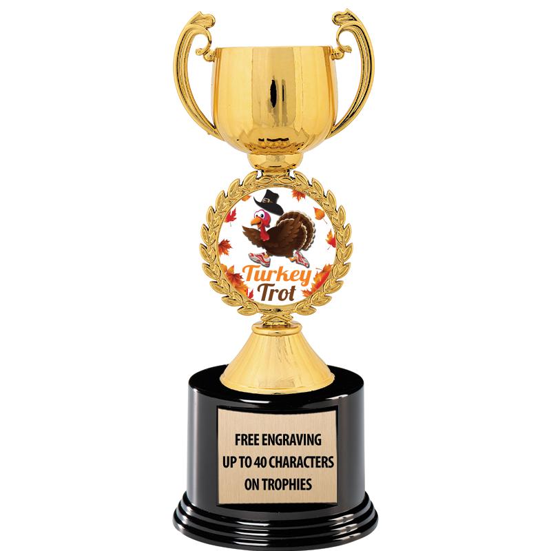 8.75" CHAPLET CUP GLD W/ RND B