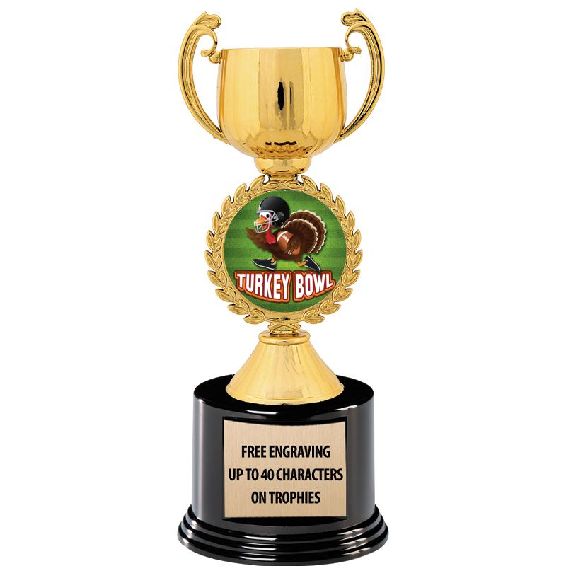 8.75" CHAPLET CUP GLD W/ RND B