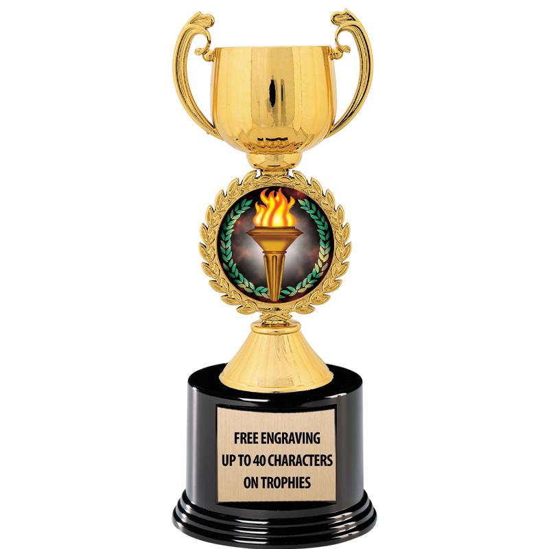 8.75" CHAPLET CUP GLD W/ RND B