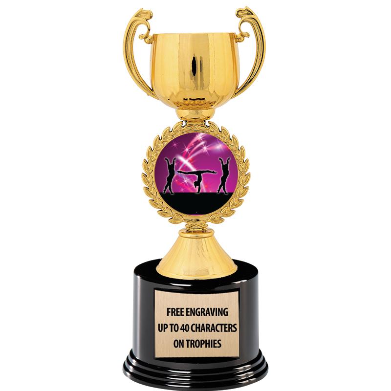 8.75" CHAPLET CUP GLD W/ RND B