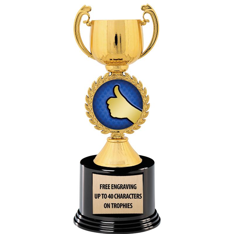 8.75" CHAPLET CUP GLD W/ RND B