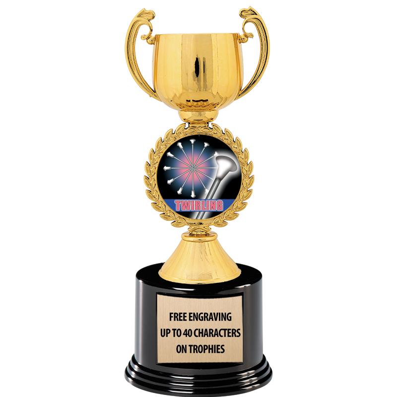 8.75" CHAPLET CUP GLD W/ RND B