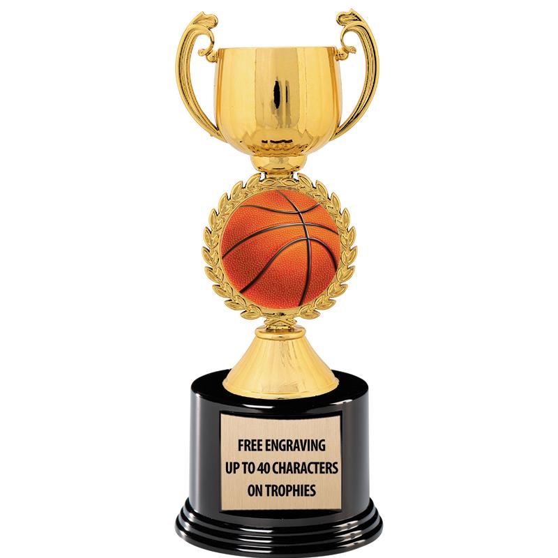 8.75" CHAPLET CUP GLD W/ RND B