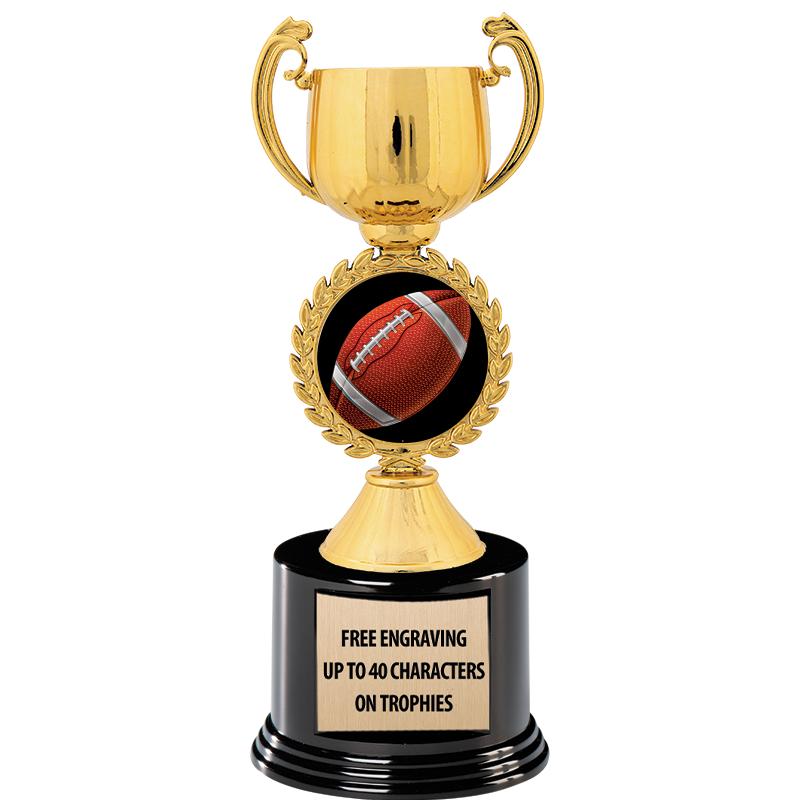 8.75" CHAPLET CUP GLD W/ RND B