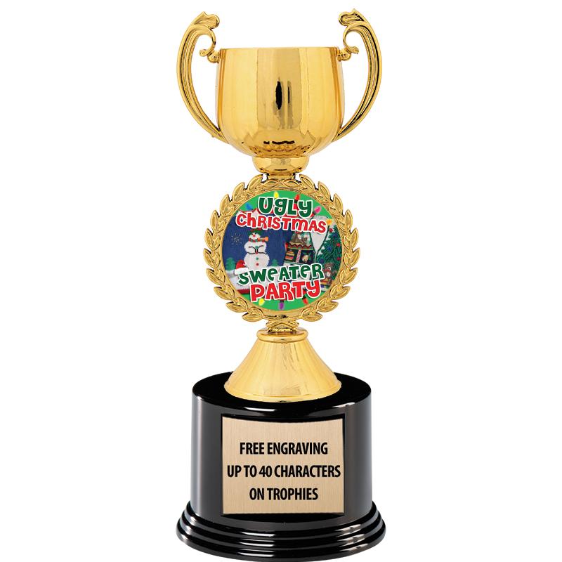 8.75" CHAPLET CUP GLD W/ RND B