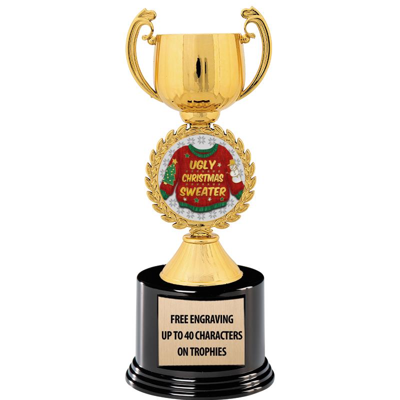 8.75" CHAPLET CUP GLD W/ RND B