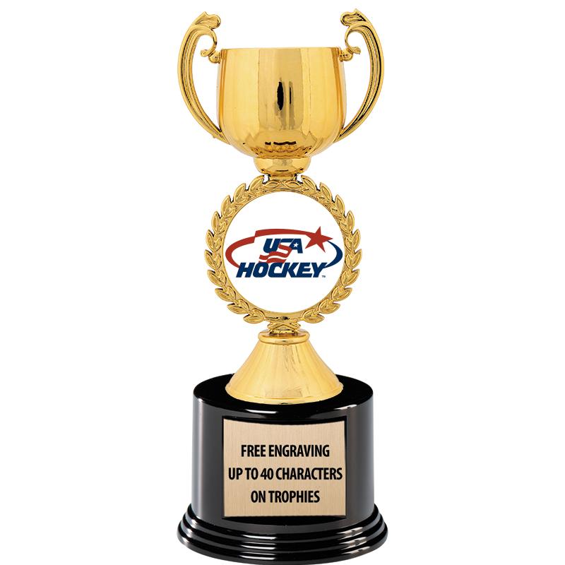 8.75" CHAPLET CUP GLD W/ RND B