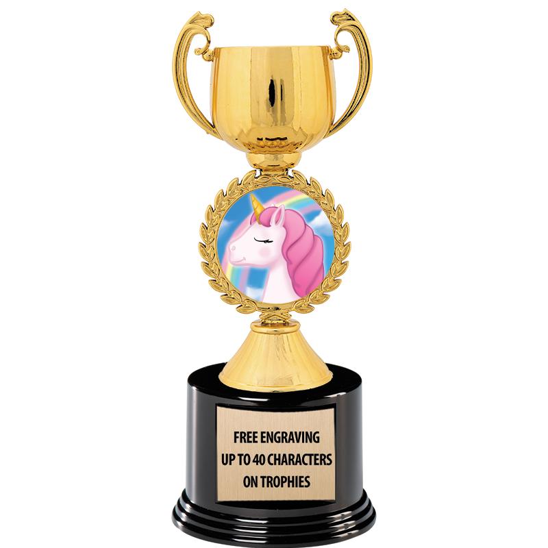 8.75" CHAPLET CUP GLD W/ RND B