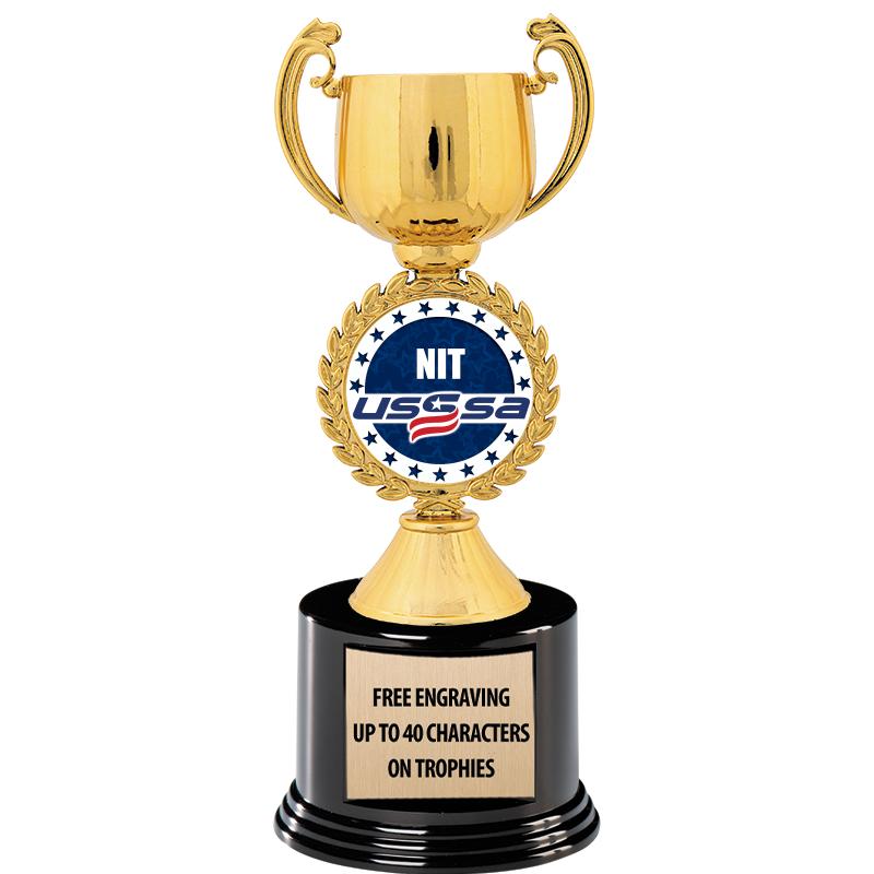 8.75" CHAPLET CUP GLD W/ RND B