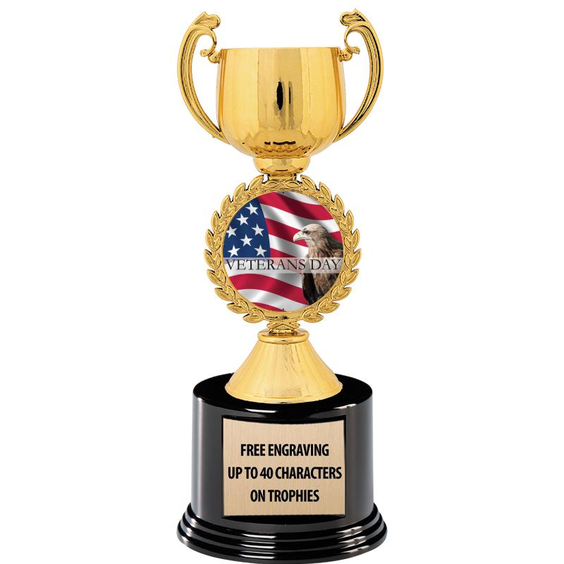 8.75" CHAPLET CUP GLD W/ RND B