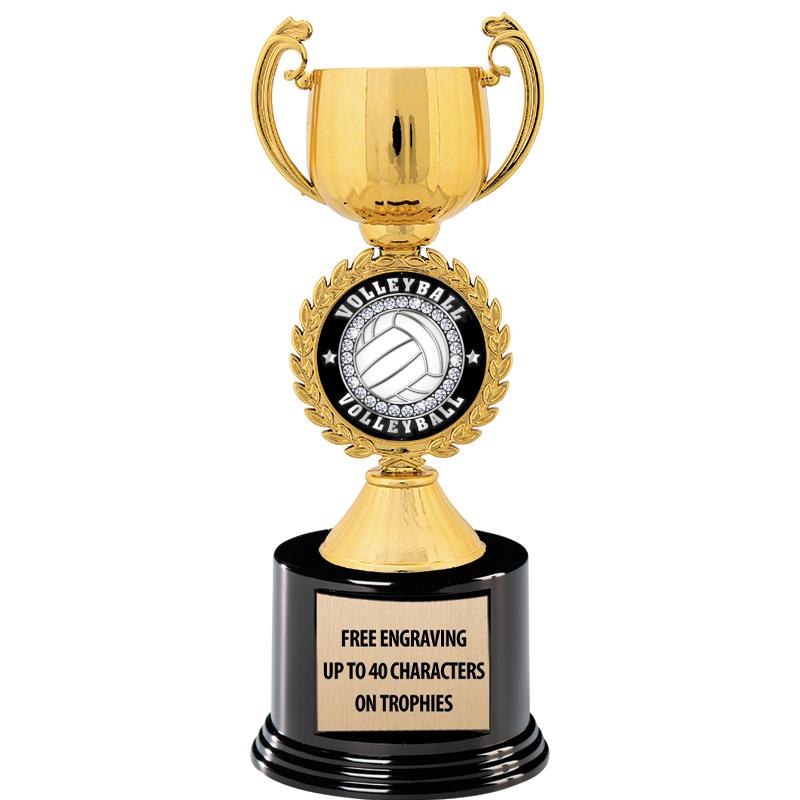 8.75" CHAPLET CUP GLD W/ RND B