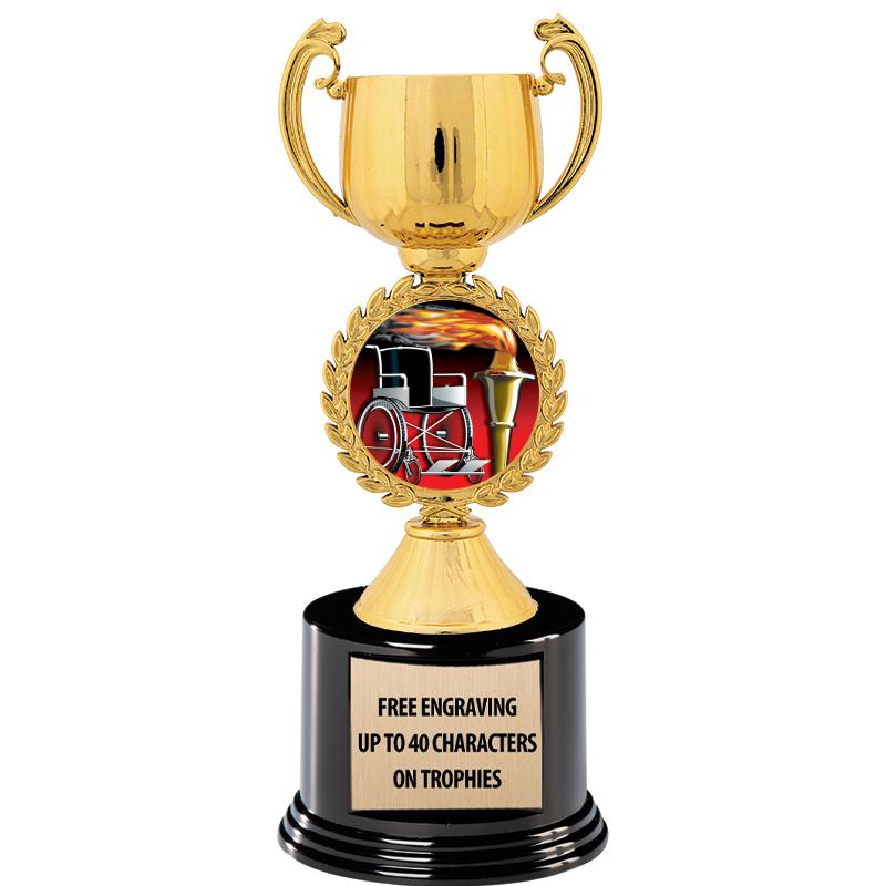 8.75" CHAPLET CUP GLD W/ RND B